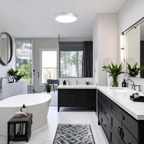 Solight WD244-S - Panou LED 2 în 1 24W/230V 3000/4000/6000K Ø 30 cm IP54 argintiu