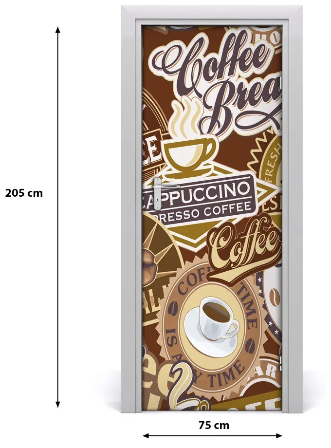 Autocolante pentru usi zicale Café