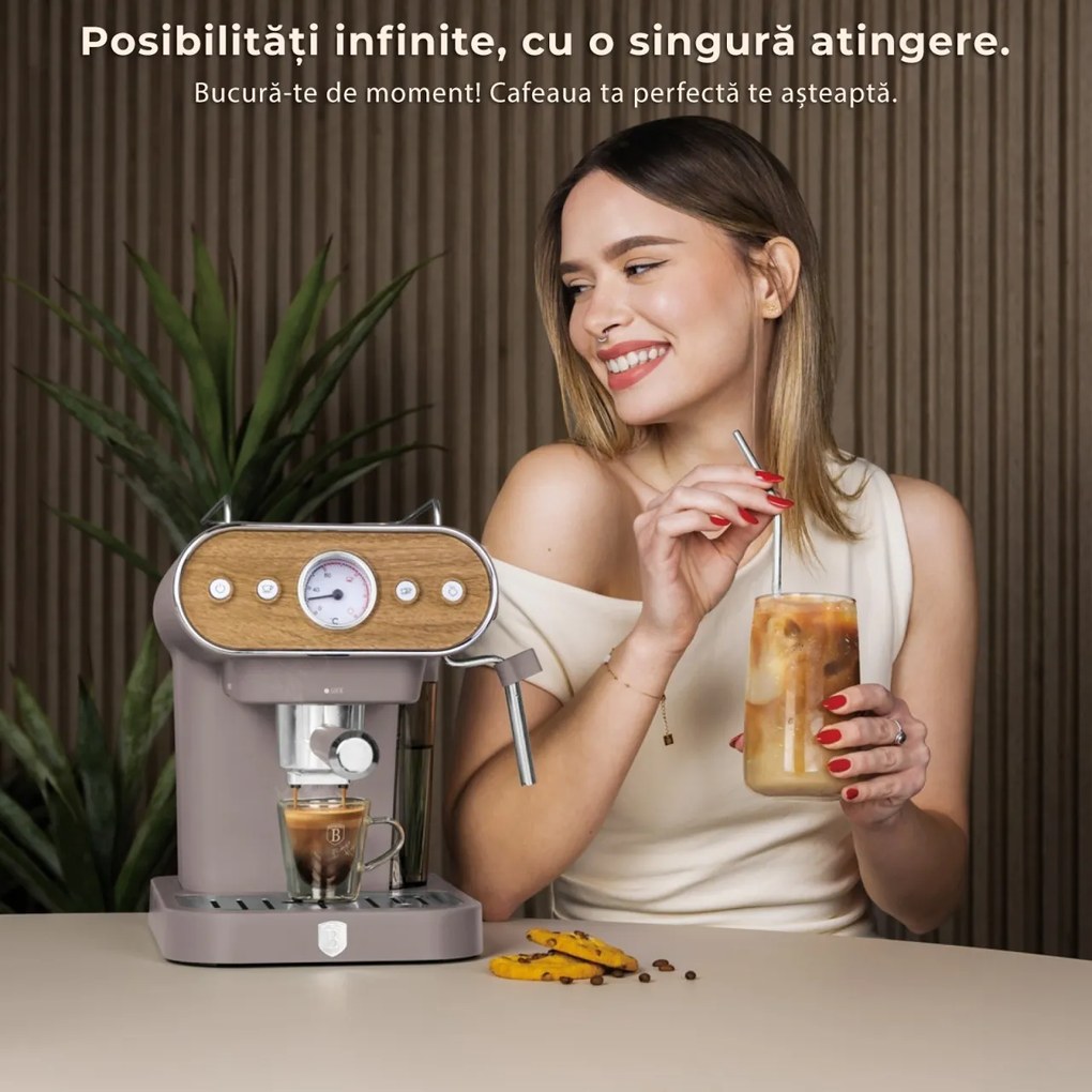 Espressor 3 in 1 Taupe Nordic Berlinger Haus BH/9856