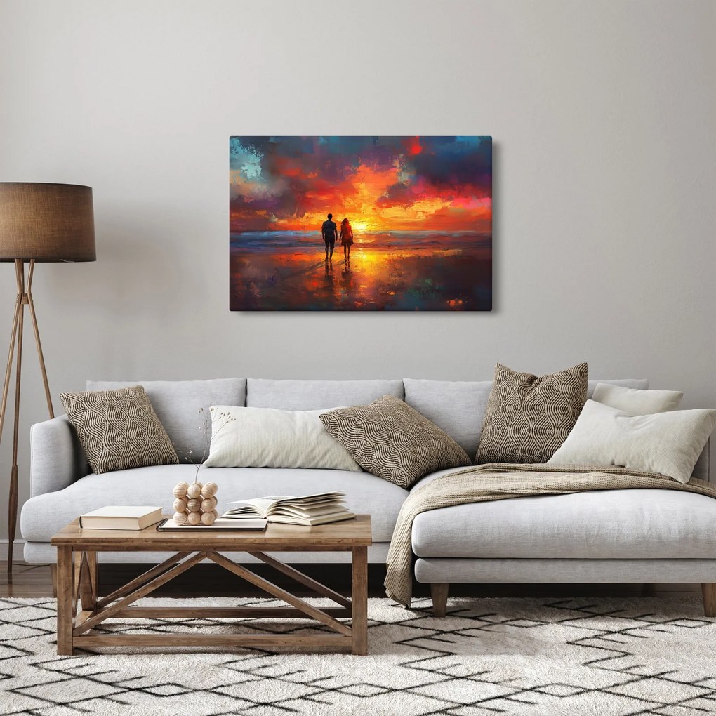 Tablou - Plimbare pe plajă (90x60 cm)