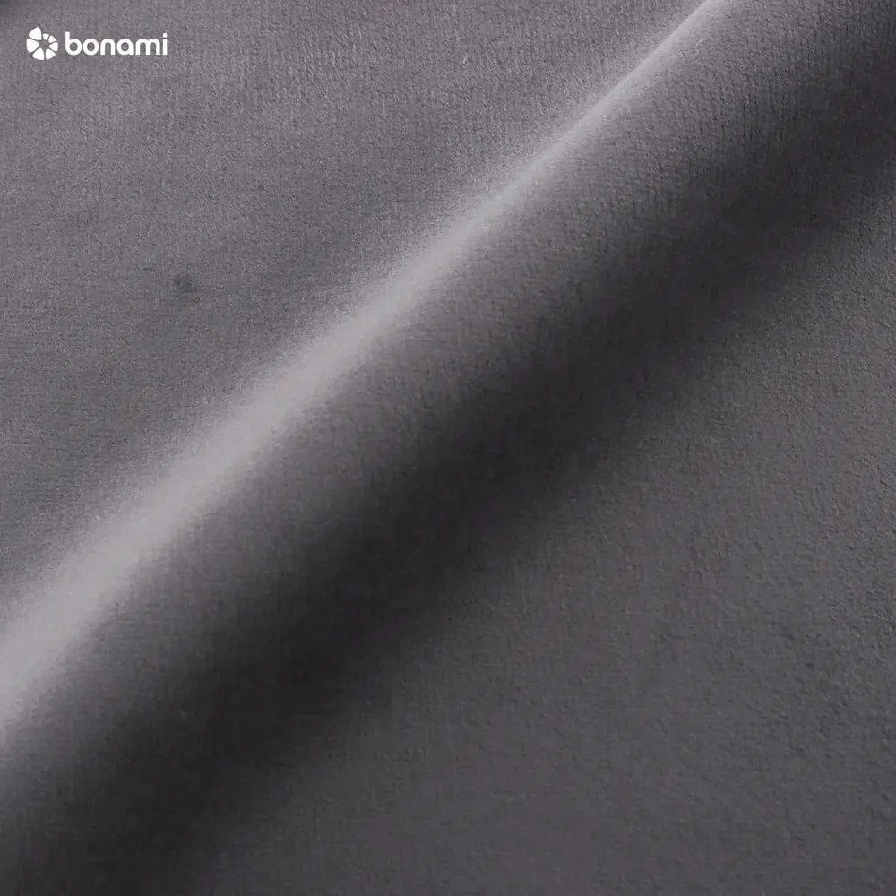 Pat matrimonial gri închis tapițat cu spațiu de depozitare cu somieră 180x200 cm Anani – Makamii