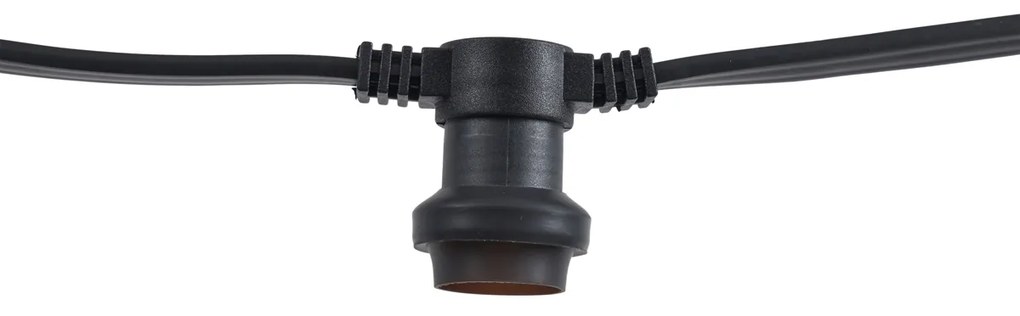 Ghirlande luminoase negre conectabile cu priză 10m 20 de lumini IP44 - Lubber