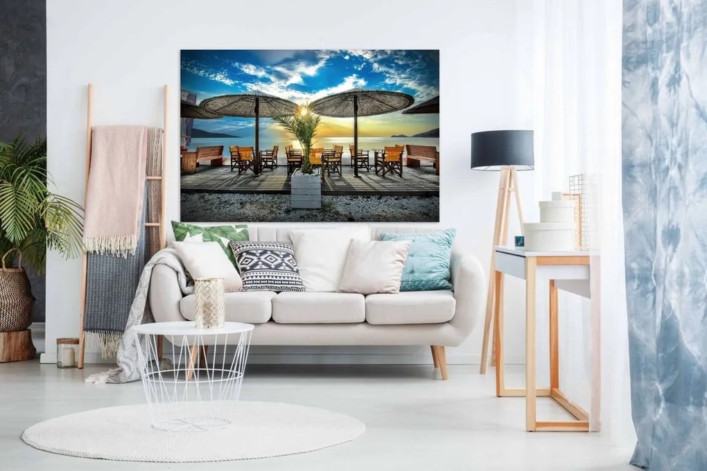 Tablou canvas  Peisaj de rasfat vara la plaja - 80x50cm