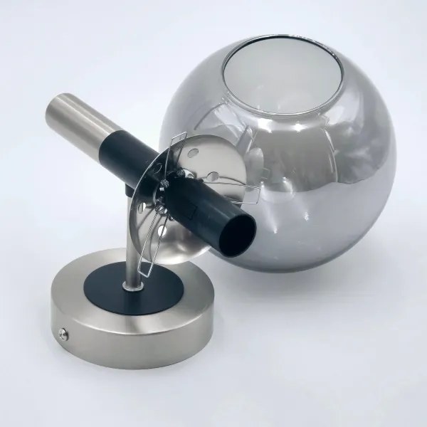 Aplică ROLLO 1xE14/5W/230V crom mat/fumuriu