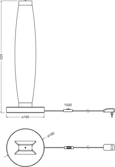 Osram - Lampă de birou LED DECOR FLAT LED/13W/230V gri