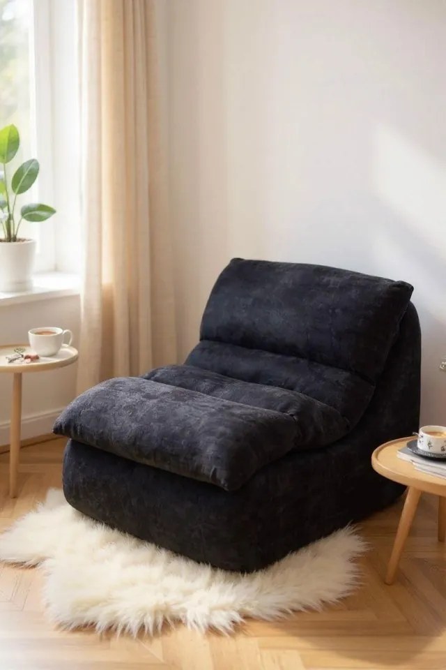 Fotoliu Memory Foam HD Relax | Design Modular | 5 Culori Disponibile | Moises (Culoare: Gri Antracit)