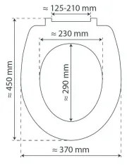 Schütte 82196 - Capac WC BEACH SoftClose din duroplast