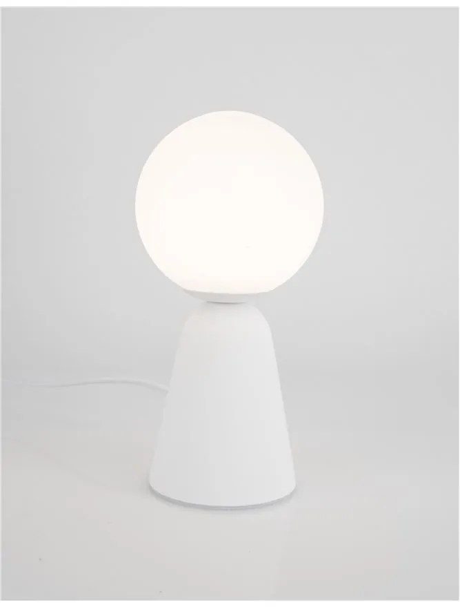 Veioza, lampa de masa design modern ZERO gips alb NVL-9577011