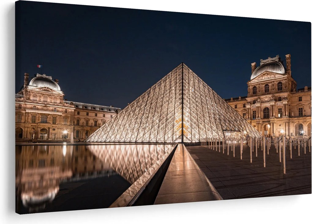 Tablou - Louvre noaptea (90x60 cm)