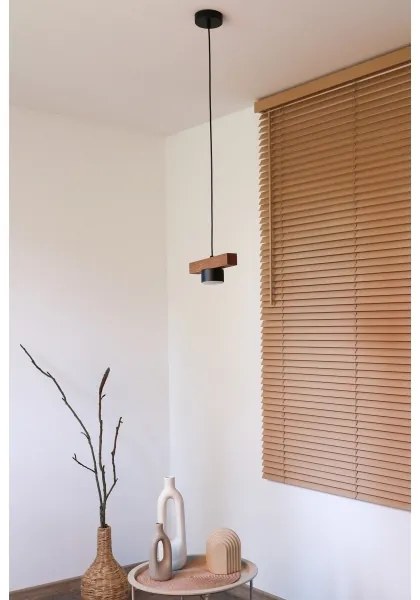 Duolla - Pendul pe cablu IRONLINE 1xGX53/3W/230V pin/stejar/negru