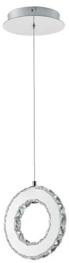 Lustra LED suspendata design modern Girona crom
