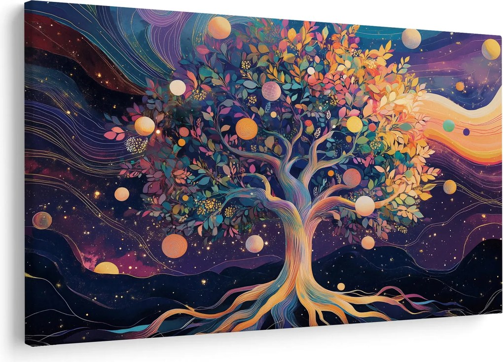 Tablou – Arbore violet plin de energie (90x60 cm)