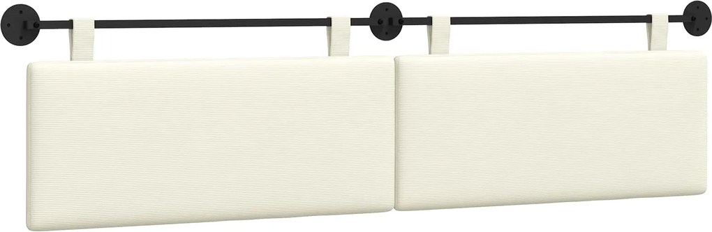 vidaXL Cap de pat suspendat Crem 210 x 55 x 5 cm Țesătură din corduroy