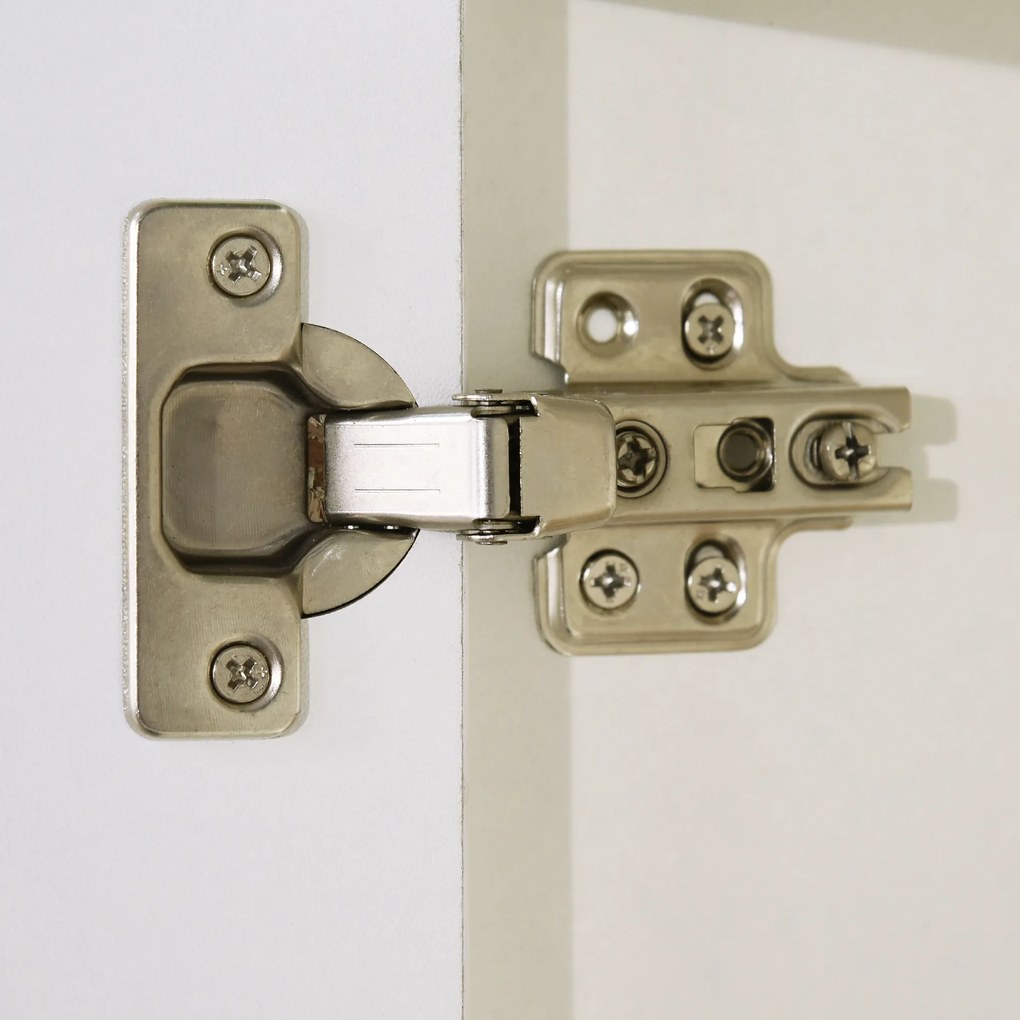 kleankin Columna de Baño Armario Alto Auxiliar cu Rafturi Ajustabile pentru Dus Îngrijire Dormitor 30x33x165 cm Alb | Aosom Romania