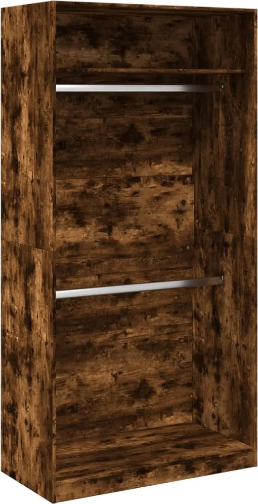 vidaXL Șifonier, stejar afumat, 100x50x200 cm, lemn prelucrat