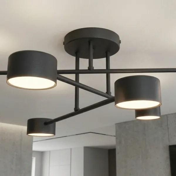 Plafonieră aplicată HALO 6xGX53/10W/230V neagră