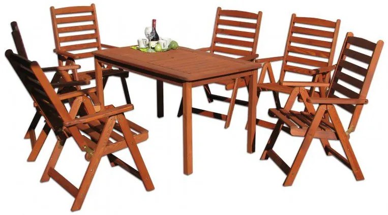 Masă grădină din lemn SORRENTO FSC