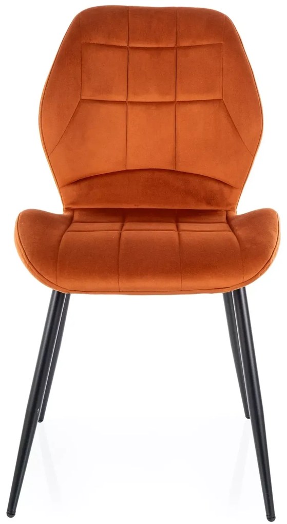 Scaun de masă JAKE VELVET portocaliu