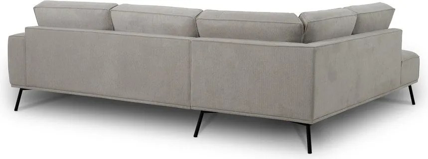 Colțar grej cu tapițerie din chenille (cu colț pe partea stângă/în formă de ”L”) Amsterdam – Scandic