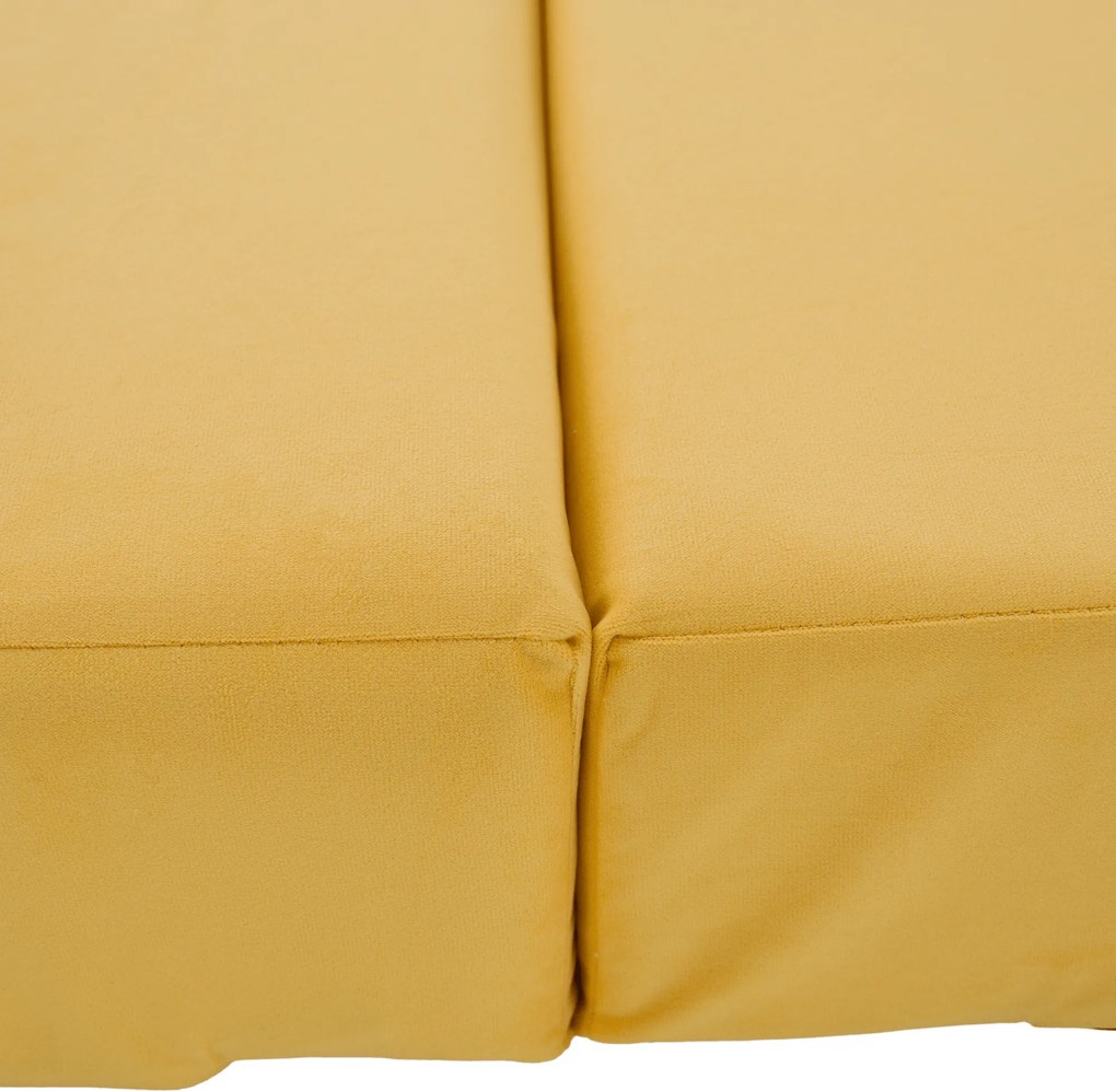 Saltea pliabilă/fotoliu extensibil, 2 in 1, galben, VEDIS