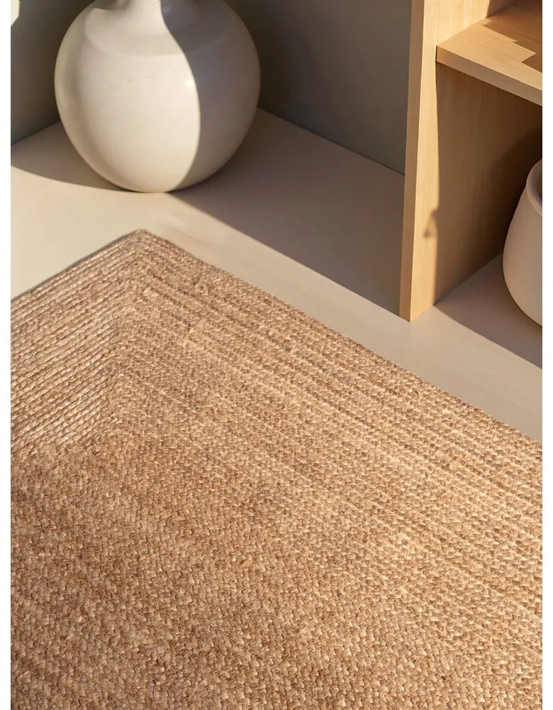 Covor în culoare naturală reversibil/țesut manual din iută 160x230 cm Sharmila Natural Brown – Hanse Home