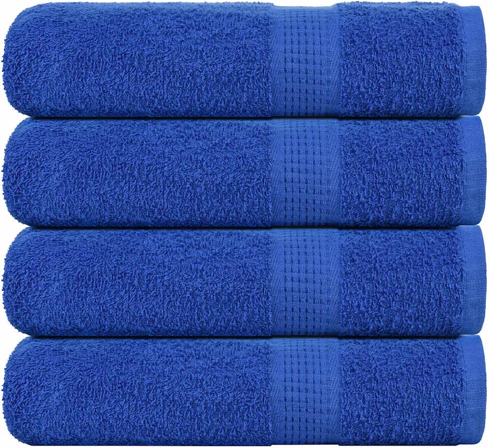 vidaXL Prosoape de mâini, FROGN, 4 buc., albastru, 50x100 cm, 360 g/m²