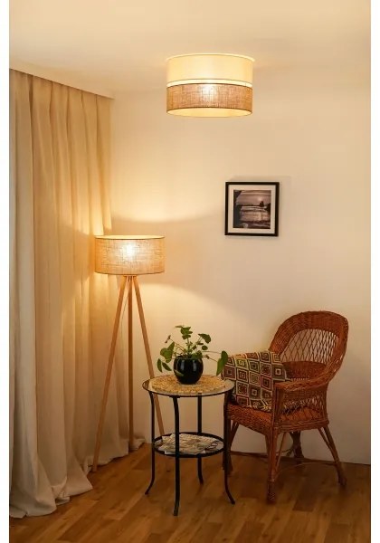 Brilagi - Plafonieră ROYAL YUTE 1xE27/15W/230V pr. 40 cm bej/crem