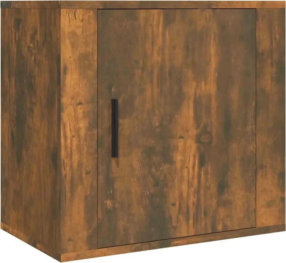 vidaXL Noptieră de perete, stejar fumuriu, 50x30x47 cm