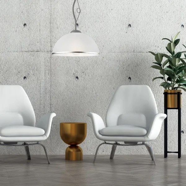 Lustră pe tijă RETRO 1xE27/60W/230V argintiu