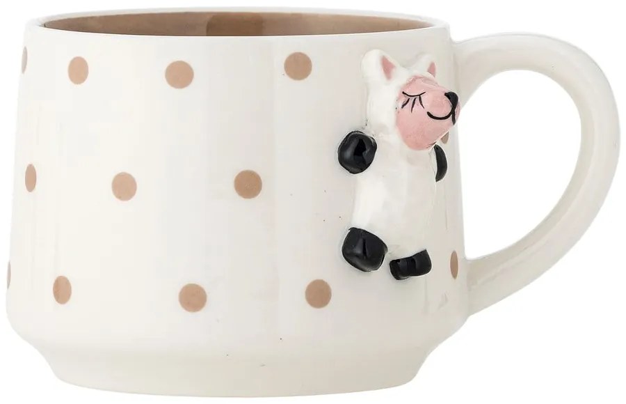 Cană pentru copii albă pentru cacao din ceramică 370 ml Dolly – Bloomingville Mini