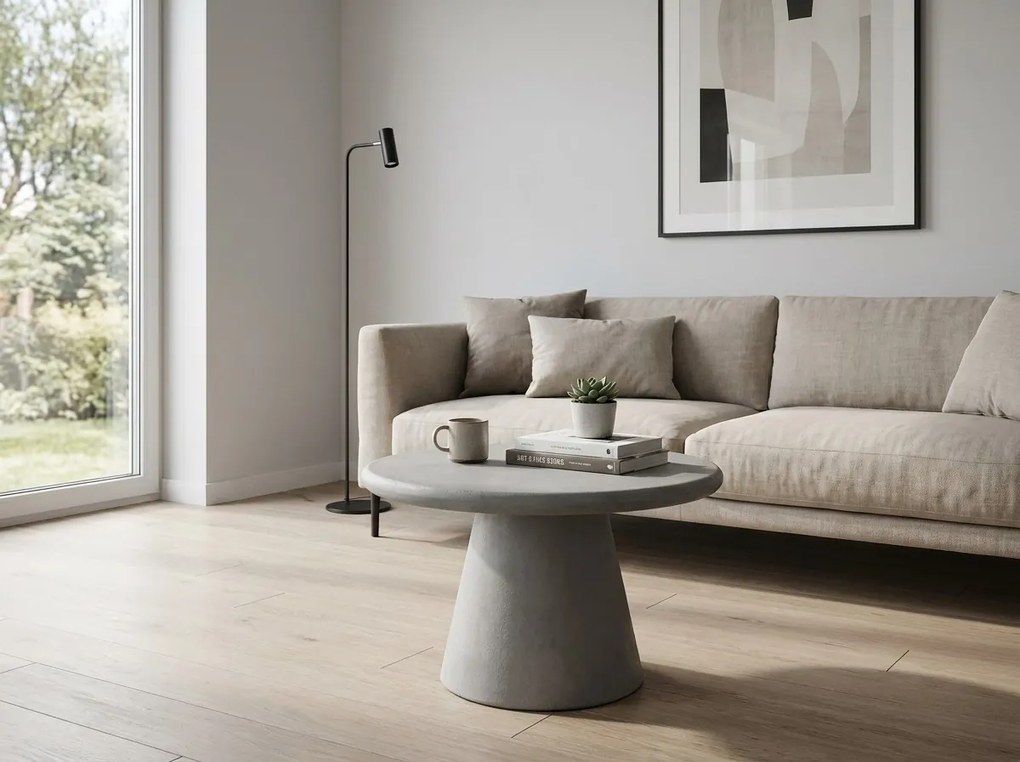 Masa de cafea rotunda CERES 60 x 40 cm, gri