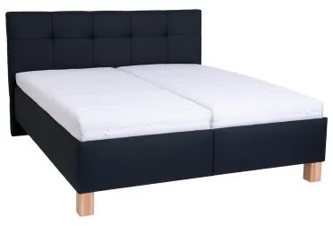 Pat tapițat MARIA 180x200 cm cu saltea și spațiu de depozitare, antracit