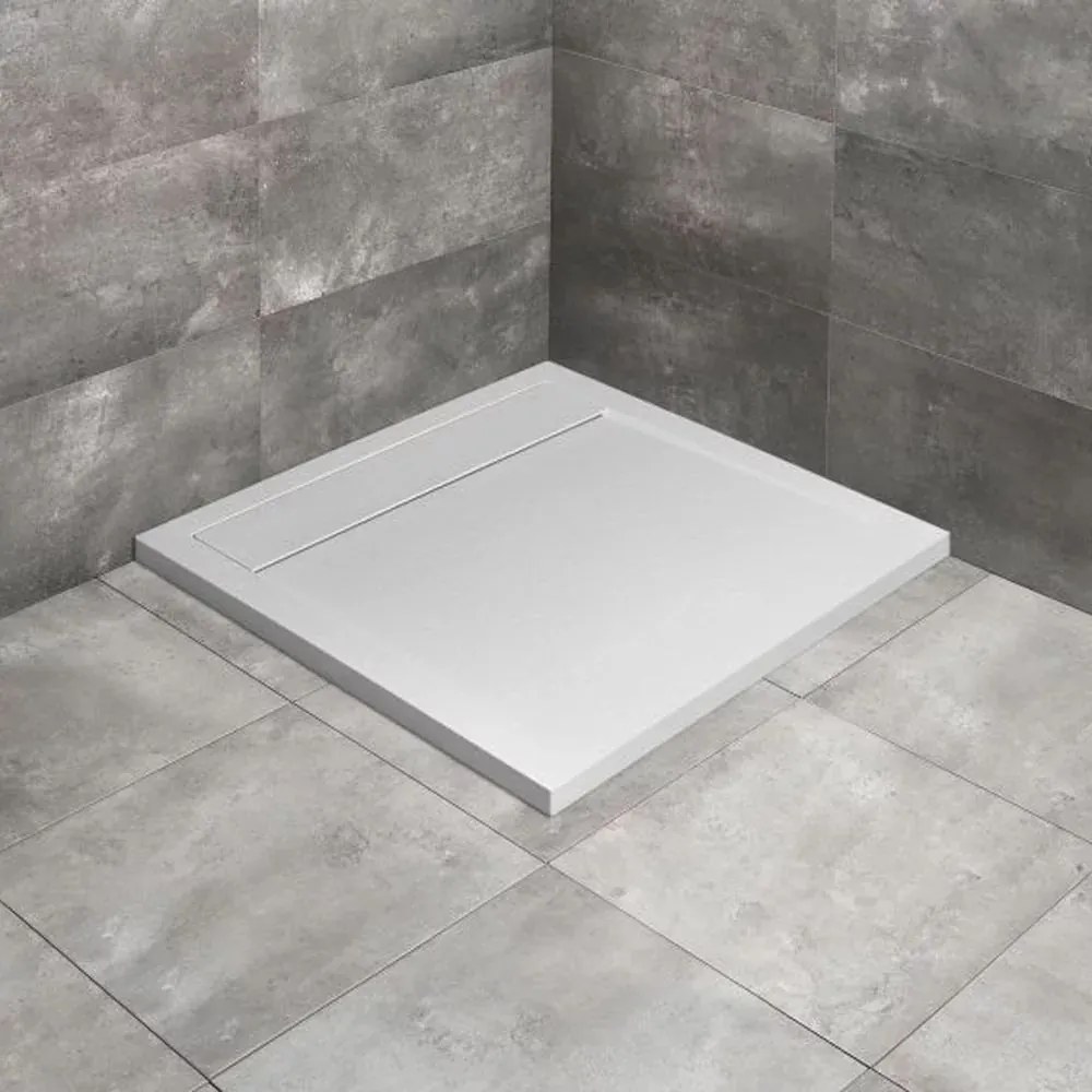 Cadita dus compozit patrata Radaway Teos C 100x100 cm alb