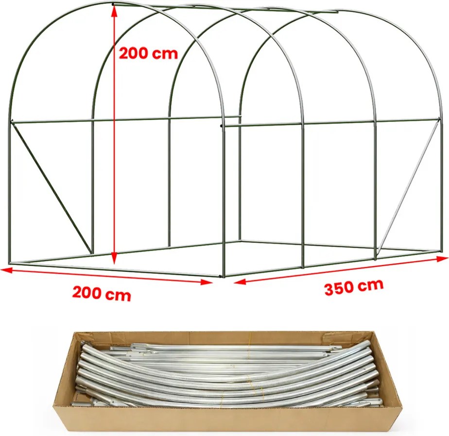 Structură de înlocuire pentru solar cu trei segmente 2 m x 3,5 m