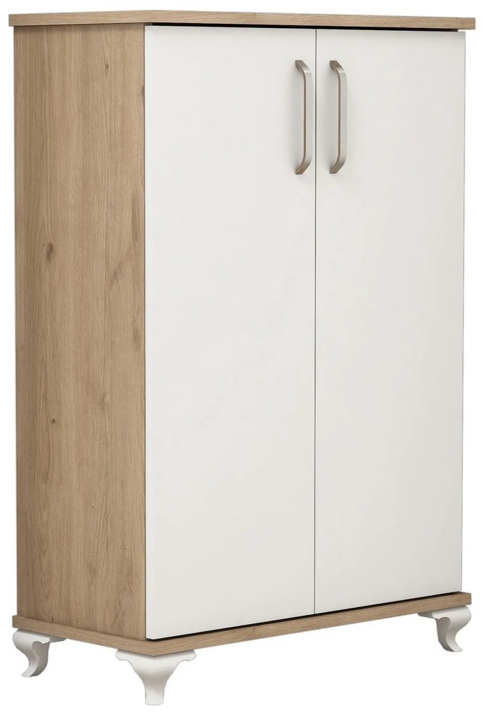 Comodă pentru pantofi Asta - Walnut, White