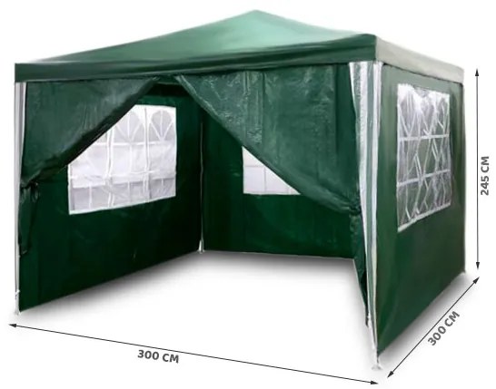 Cort pavilion de grădină 3x3m ZELENÝ GARDEN