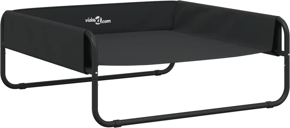 vidaXL Pat înălțat pentru câini, antracit, țesătură Oxford și oțel