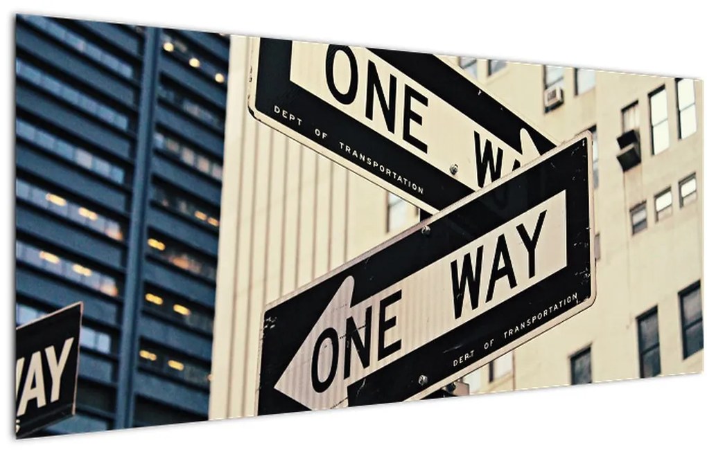 Tablou - New York ONE WAY (120x50 cm)