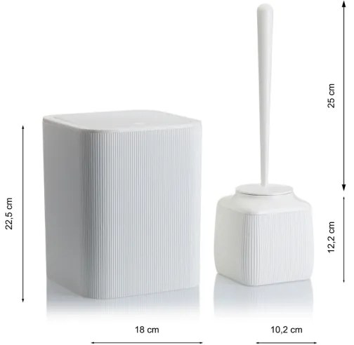 Set de baie CRYSTAL 5 buc. alb