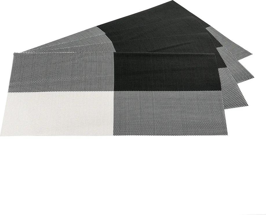 Suport farfurie DeLuxe, negru, 30 x 45 cm,  set 4 buc.
