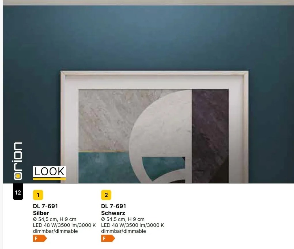 Plafoniera LED design circular LOOK negru
