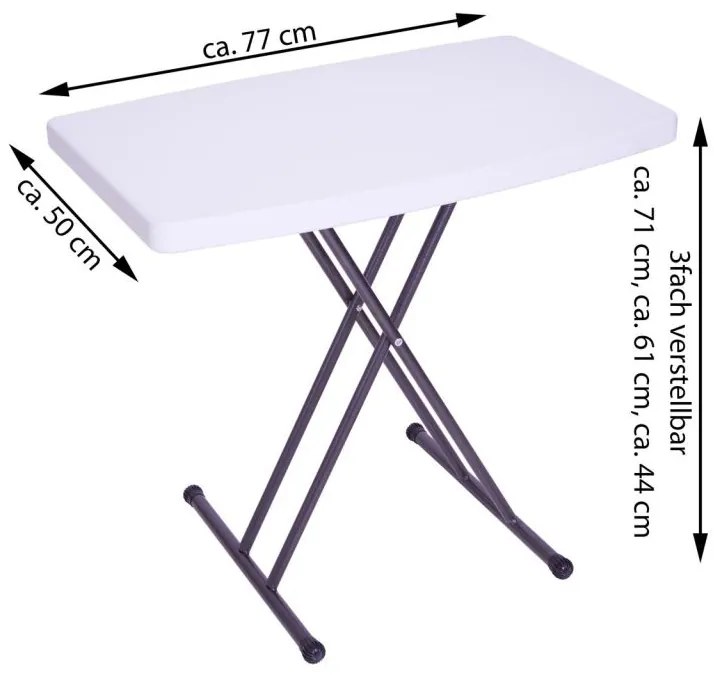 Masă de picnic pliantă pentru grădină 69 x 77 x 49 cm