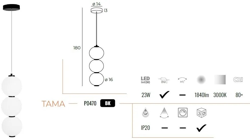 Lustra, Pendul LED design modern TAMA