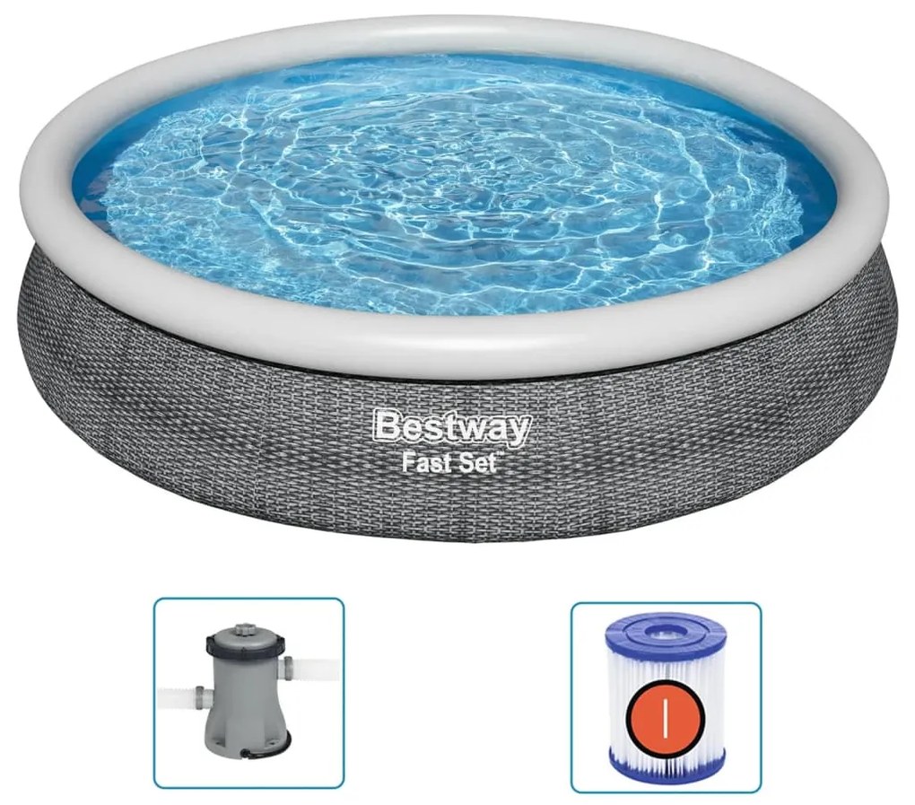 Bestway set de piscină rotundă, 366x76 cm