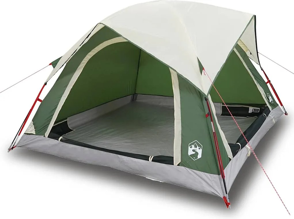 vidaXL Cabină cort de camping, 4 persoane, verde, impermeabil