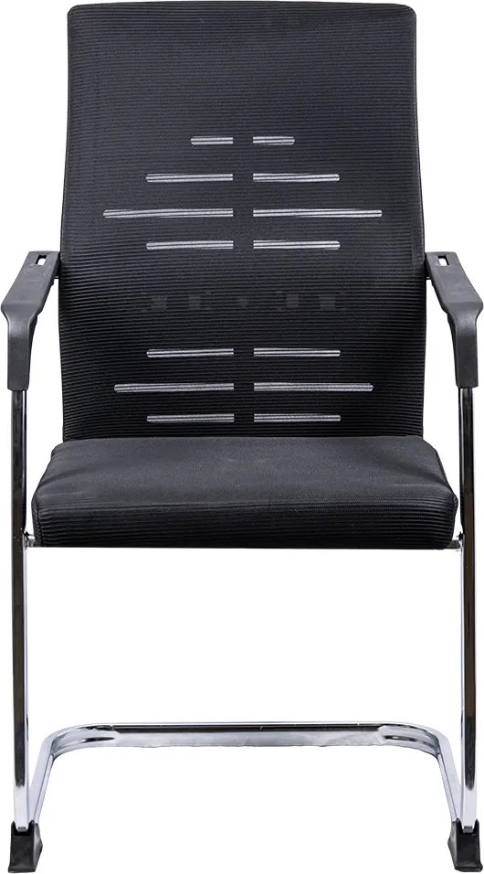 Scaun vizitator din mesh cu cadru cromat OFF 807 negru