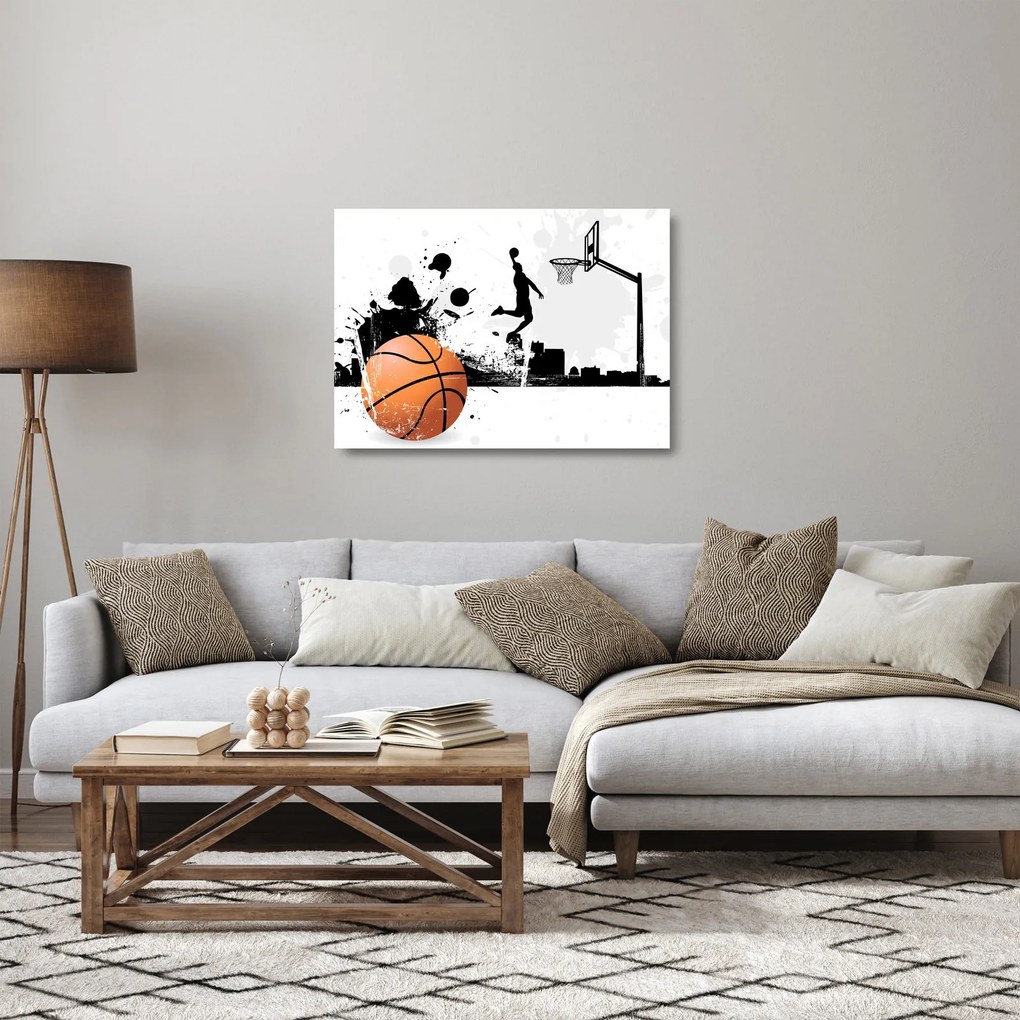 Tablou pe sticlă - Bachetbalist (70x50 cm)