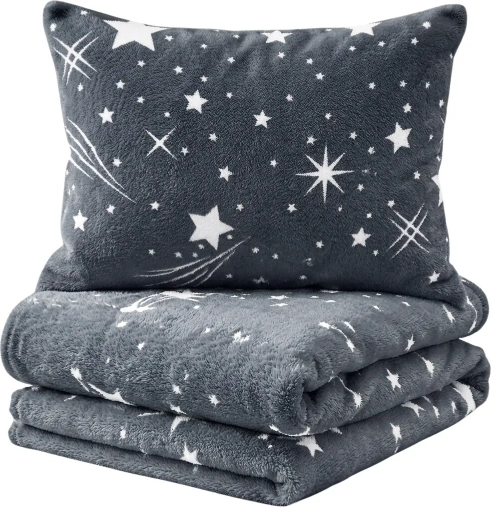 Lenjerie cocolino NIGHT SKY gri Dimensiune lenjerie de pat: 70 x 90 cm | 140 x 200 cm
