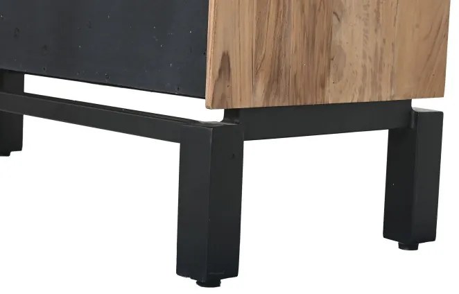 Vitrina, natur, din lemn de tec si acacia, Everly