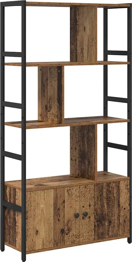 vidaXL Raft pentru cărți Lemn vechi 80 x 30 x 155,5 cm Lemn compozit